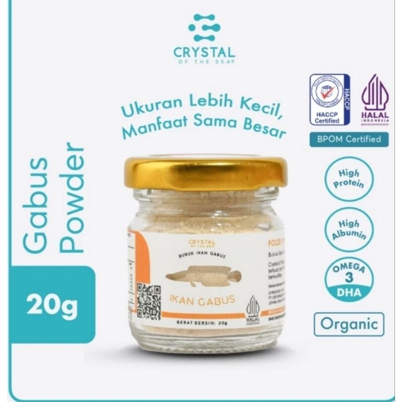 

Crystal Of The Sea Gabus Food Powder 20 gr - Kaldu MPASI Bayi