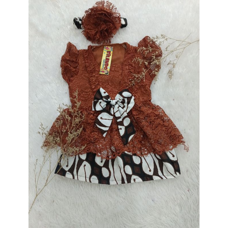 kebaya bayi krah V //kebaya bayi teracotta//kebaya bayi murah