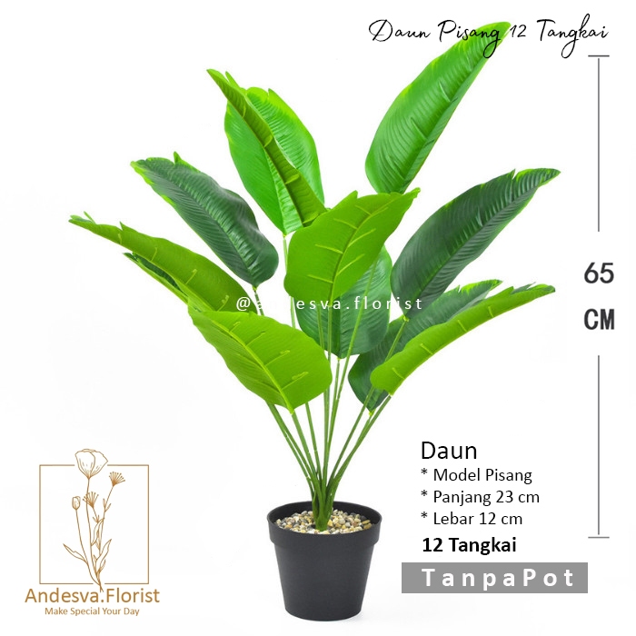 bunga artificial pisang / Daun Pisang Artificial / Daun Pisang Plastik / Dekorasi Tanaman Hias daun 