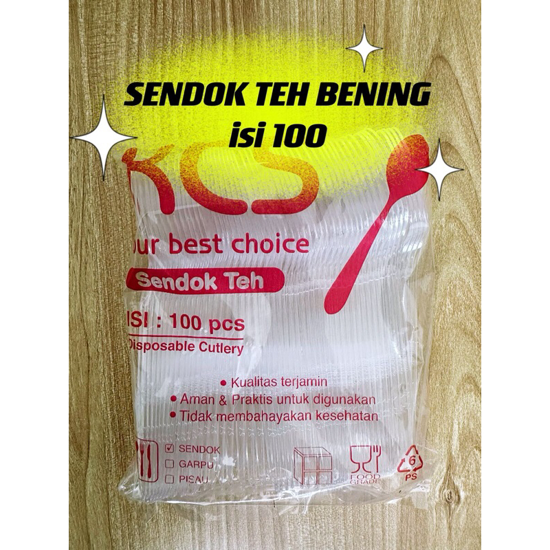 [isi 100] SENDOK TEH BENING // SENDOK PUDING PLASTIK BENING