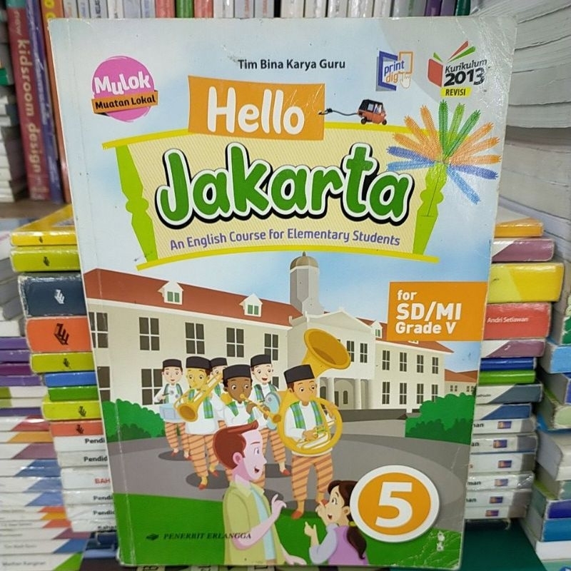 Buku bekas Hello Jakarta untuk SD/MI kelas 5 revisi by erlangga