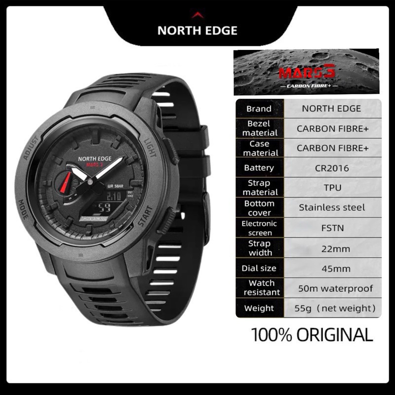 NORTH EDGE Mars 3 Jam Tangan Digital Militer