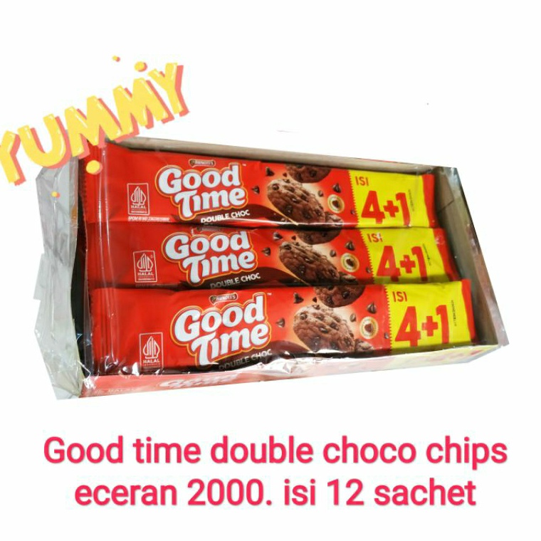 

KODE B96R goodtime double choco chips eceran 2 good time isi 12 sachet