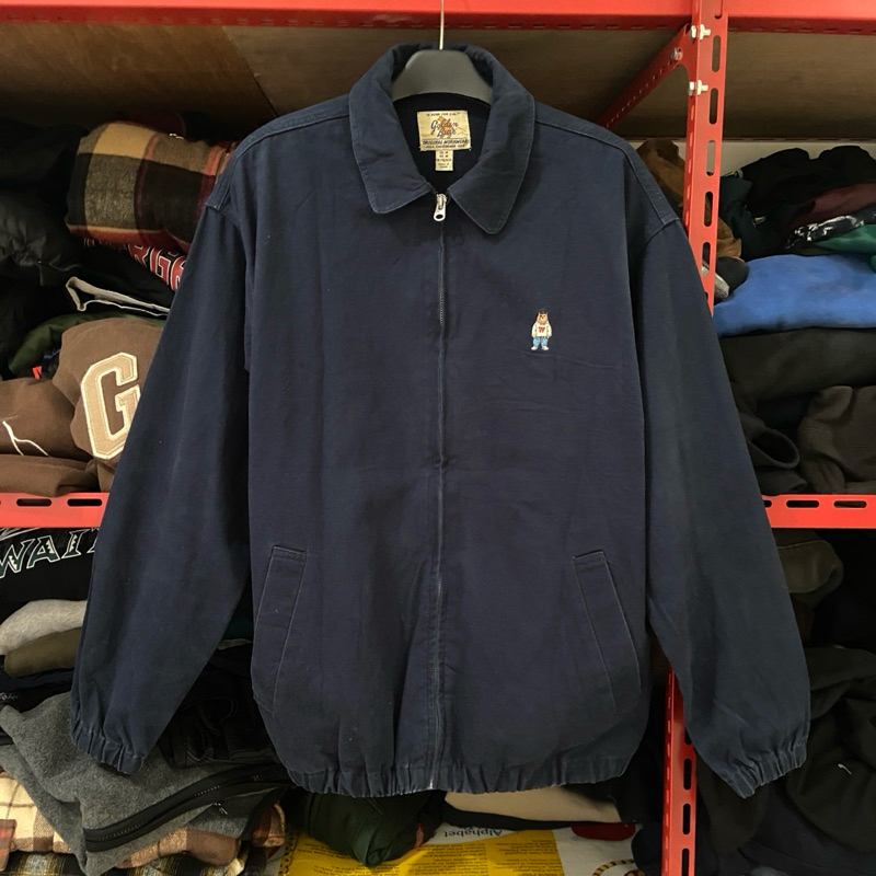 kanvas Work jaket who au golden bear rare item vintage like new