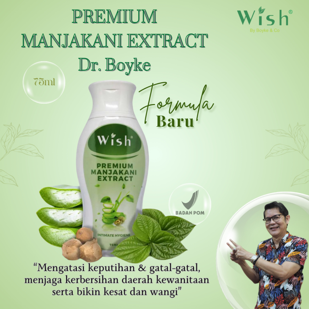 Wish Majakani Extract dr.Boyke Kemasan 75ml - Pembersih daerah Kewanitaan