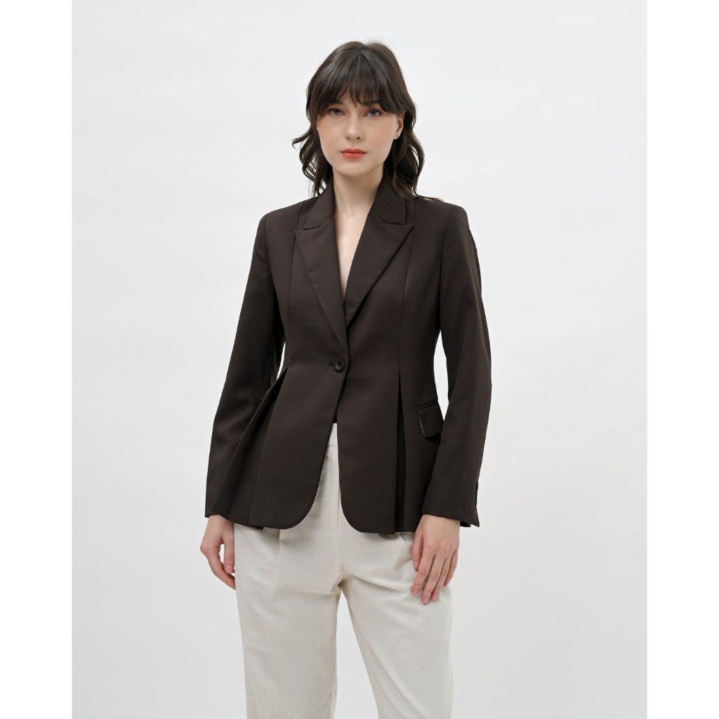 INVIO Skylar Pleated Blazer | Jas Wanita