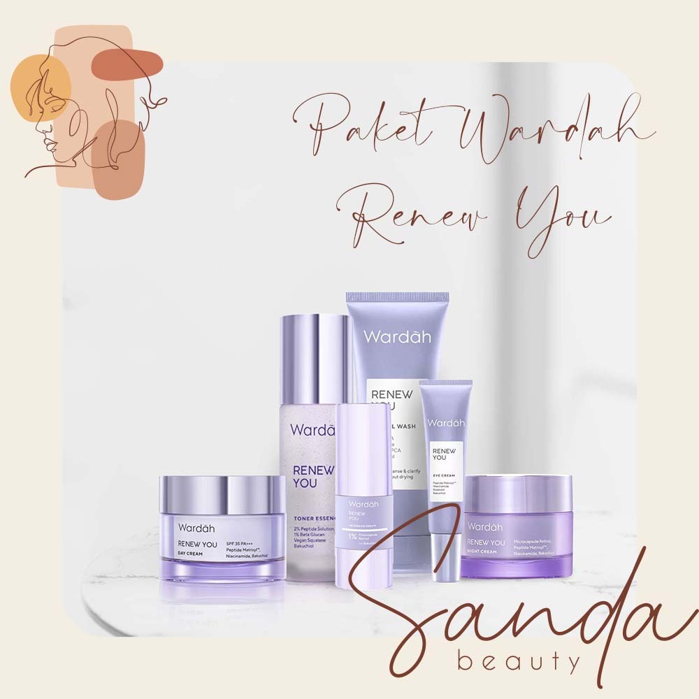 Wardah Renew You Anti Aging Series Paket Lengkap Hemat | BPOM | Skincare Wardah