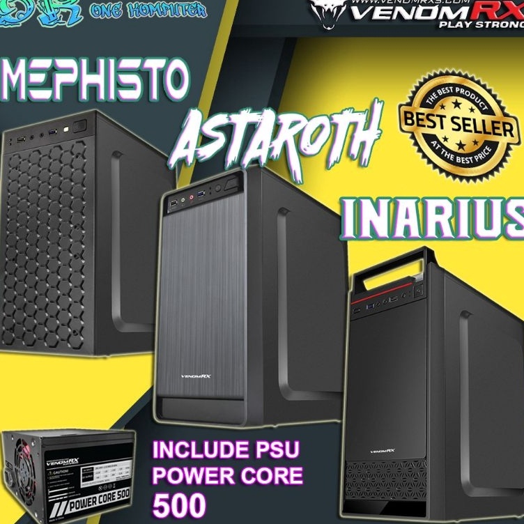 ART S43B Casing Cpu VenomRx Lengkap Power Supply 5Watt