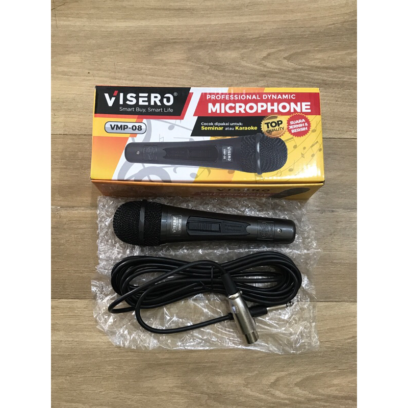 Mic Mik Microphone Kabel Visero / Microphone Karoke Suara Jernih