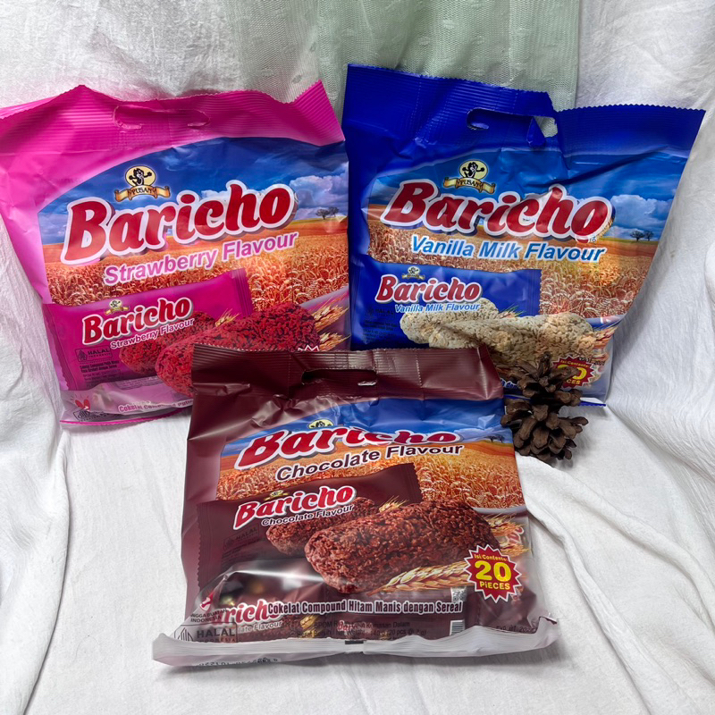 

3 BKS BARICHO COKLAT COMPUND MANIS DENGAN SEREAL ISI 20pcs berat 140gr