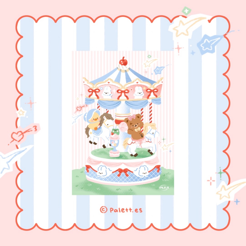 

Palett.es - Merry Go Round A6 Art Print