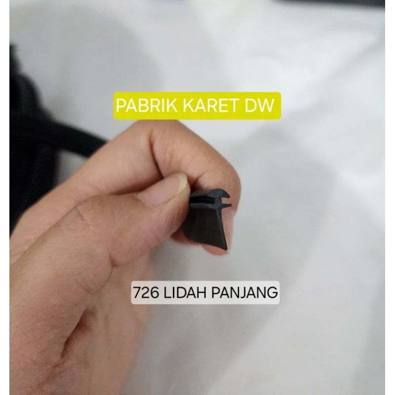 KARET LIST 726 sirip lidah panjang JENDELA ALUMUNIUM