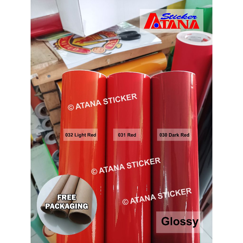Skotlet Merah Glossy Muda Tua Darah Blood Cabai Light Dark Red Marun Maroon Gloss Kilap Metalik Cutt