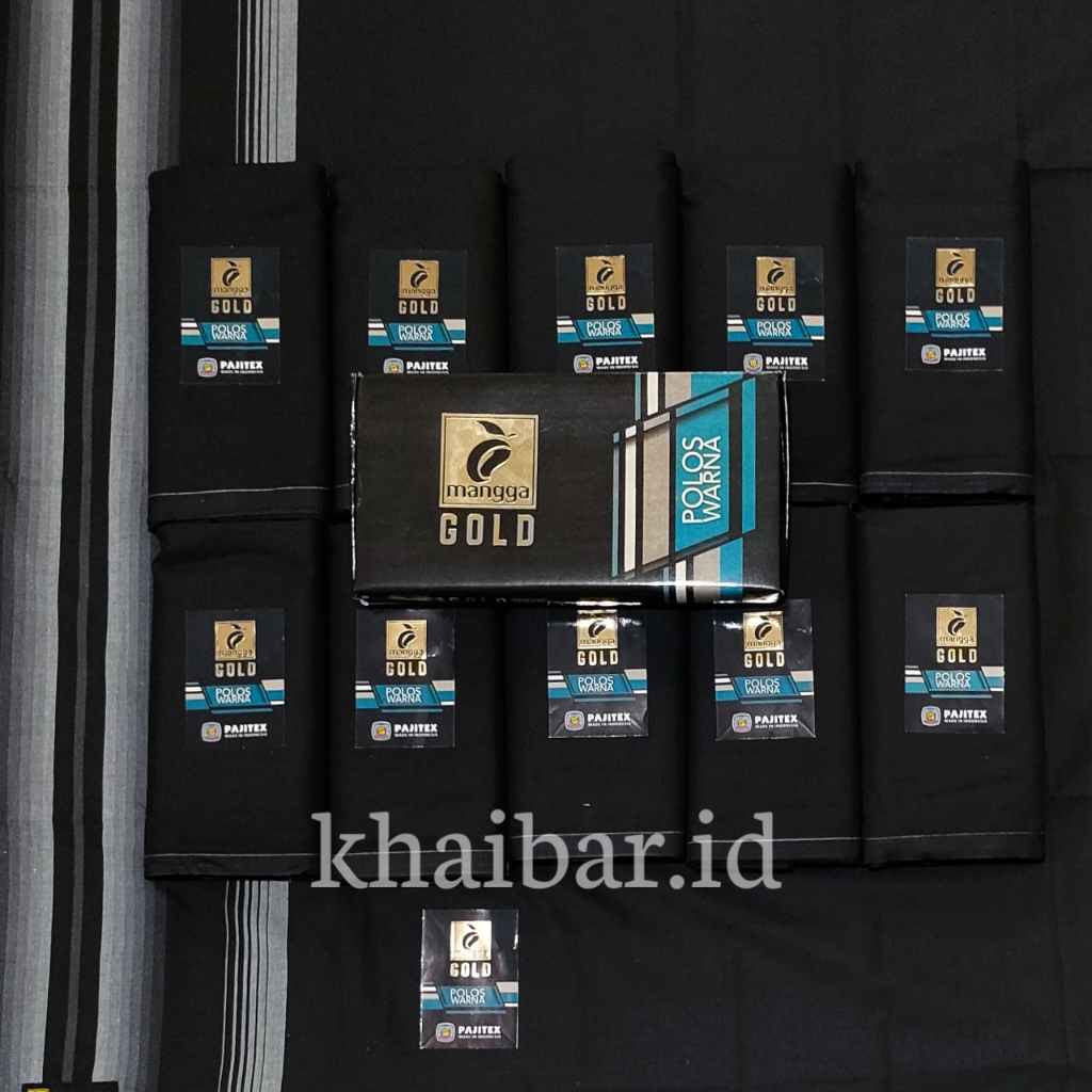 Sarung Hitam Polos Dewasa Mangga Gold Polos Hitam Sarung Pria Muslim