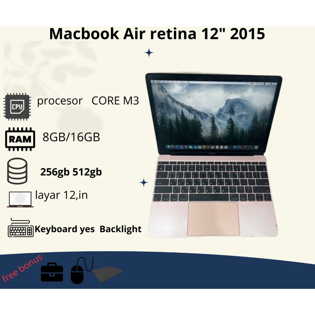 Macbook Air retina 12" 2015  Retina 12" 2017