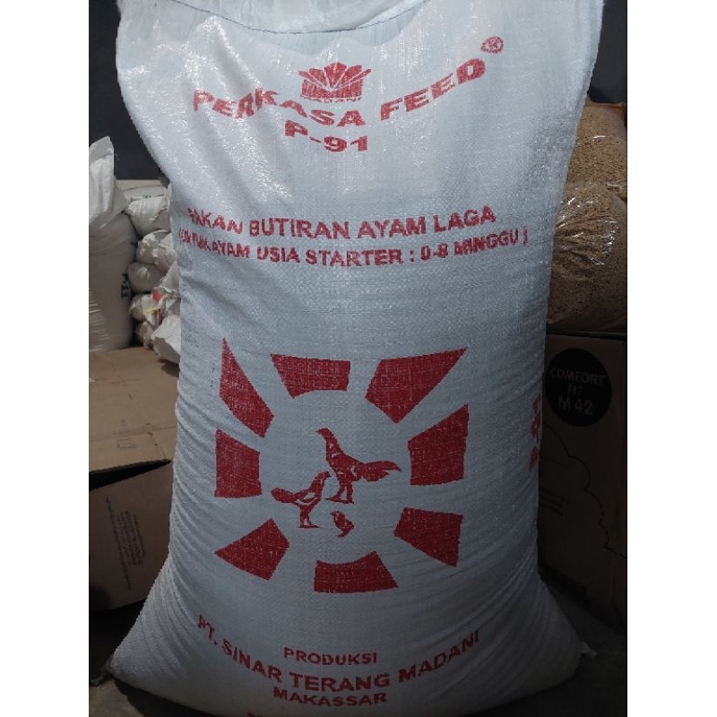 [1KG] Perkasa Feed P91 - PAKAN BUTIRAN KECIL (PUR) ANAKAN AYAM BANGKOK/LAGA/HIAS/KAMPUNG, PROTEIN 19