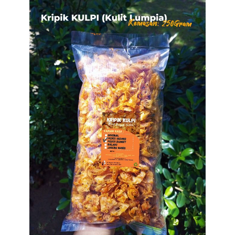 

KRIPIK KULPI | Kulit Lumpia | Kemasan 250Gram | Bisa Request Varian Rasa