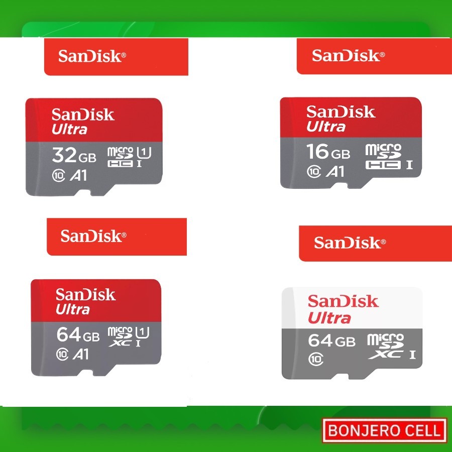 SanDisk microsd card memory card c10 kartu memori 16/32/64/128 GB 16gb 32gb 64gb 128gb