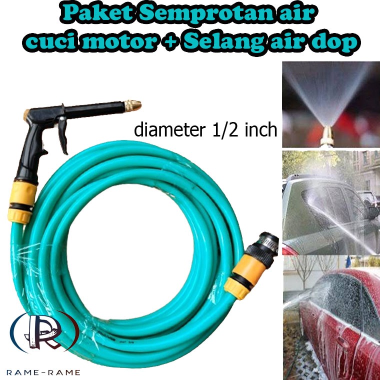 Selang air - Semprotan Air Dan Selang Air 1/2 Inch Selang DOP / Selang Air 3 Meter Sampai 15 Meter U
