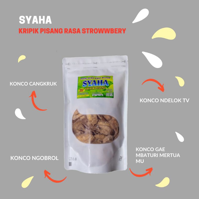 

Keripik Pisang rasa setrowberry