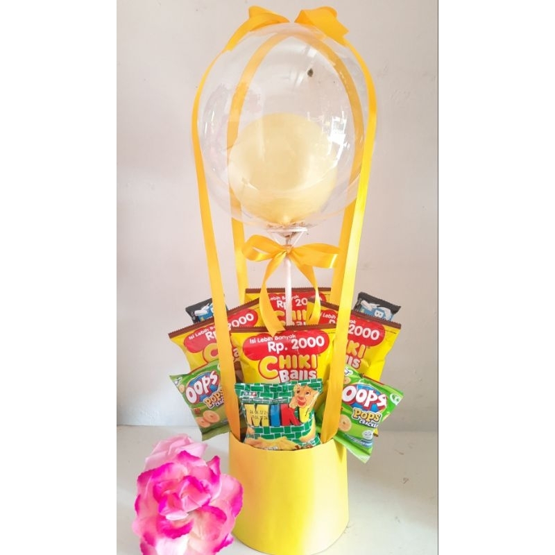 TERMURAH  Buket Snack Balon / Snack Balon / Buket Balon