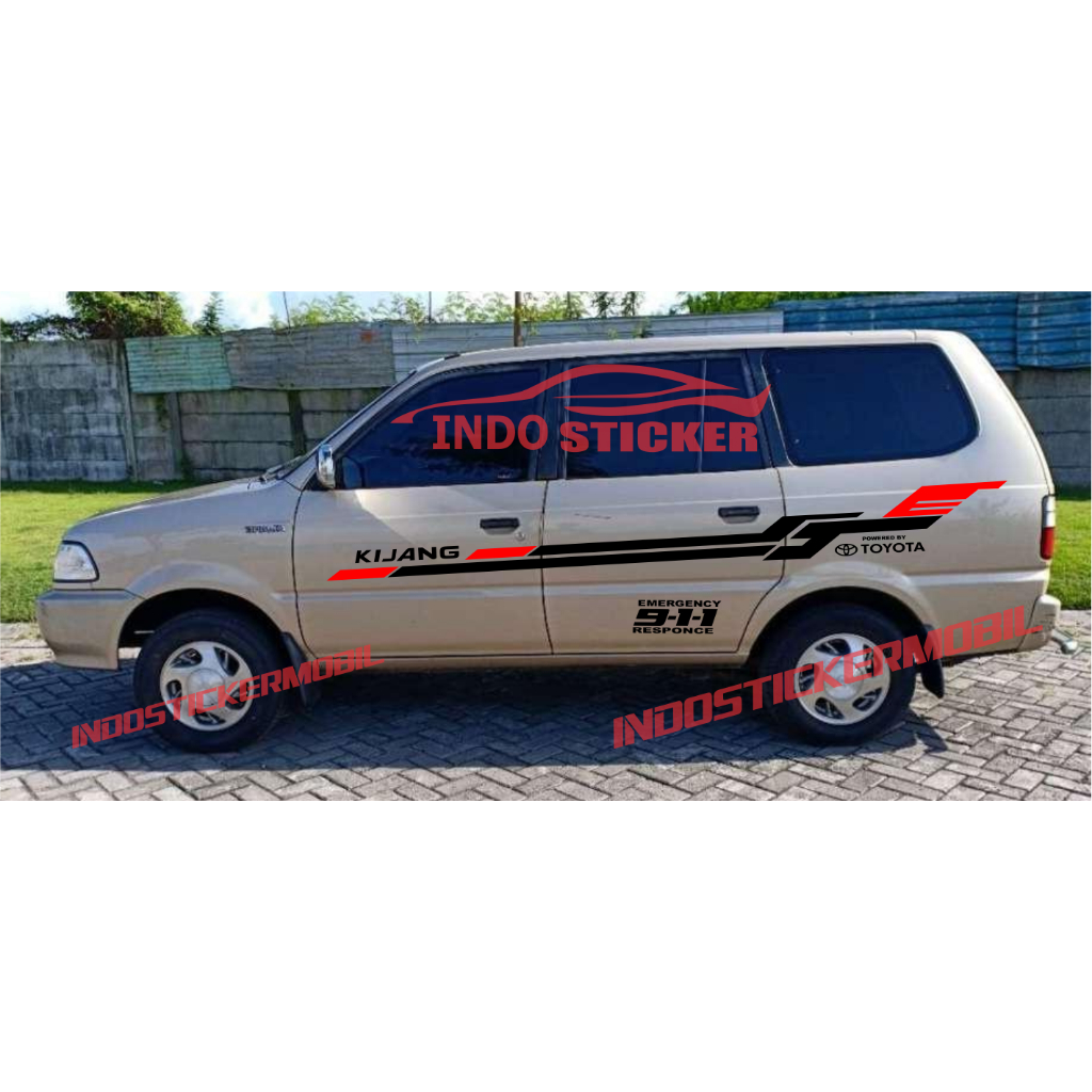 Sticker stiker mobil kijang lgx cutting sticker mobil toyota kijang lgx kapsul universal