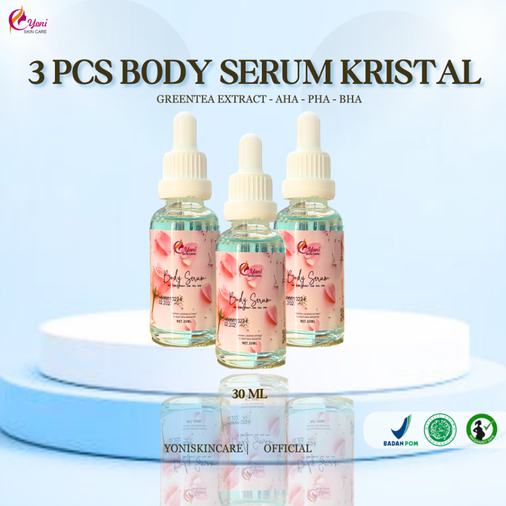 YONI SKIN CARE - PAKET HEMAT ISI 3 PCS BODY SERUM AHA | INFUS PUTIH DNA SALMON  30 ML | S 86