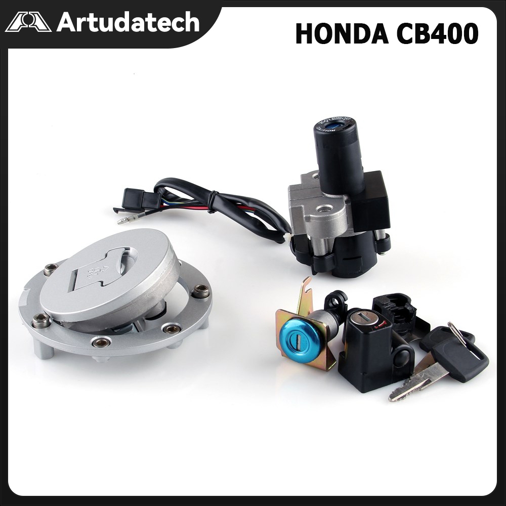 Tutup tangki Honda CB400 CB-1 VT250 MC20 1992-1998 Kunci kontak set+Kunci jok set