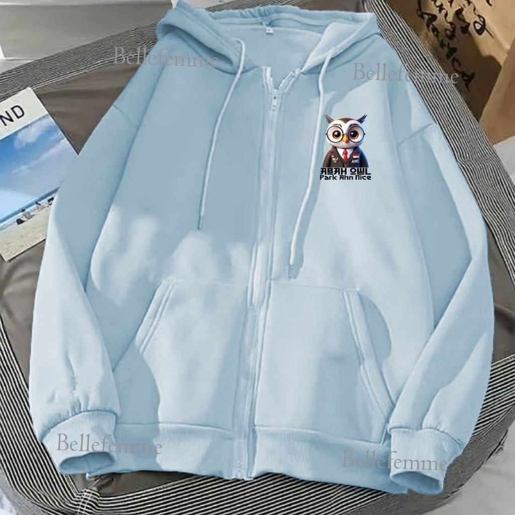 Zipper Hoodie Abah Owl L XL XXL 3XL 4XL jacket zipper pa anies baswedan baju lengan panjang bahan fl