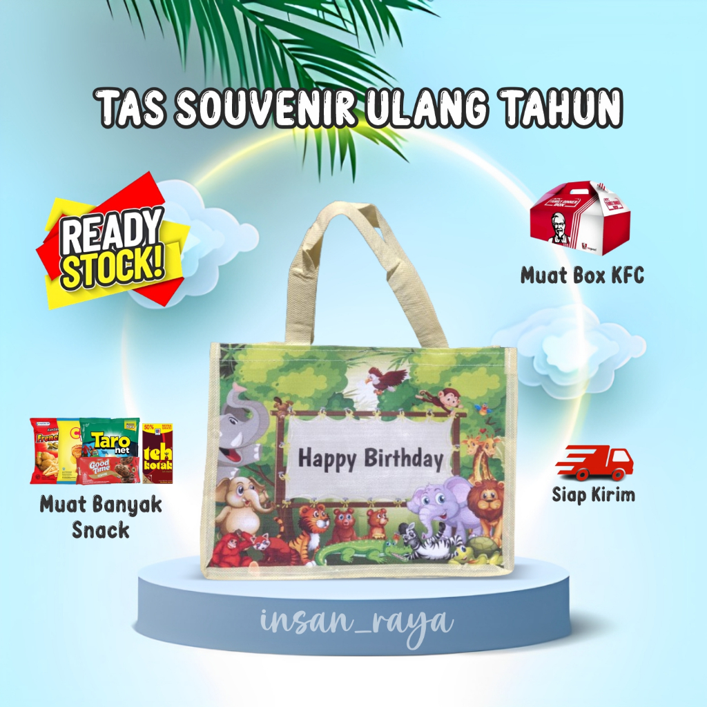 

TAS ULTAH ANIMAL READY STOCK/TAS ULTAH/TAS ULTAH ANAK/TAS ULTAH SIAP KIRIM