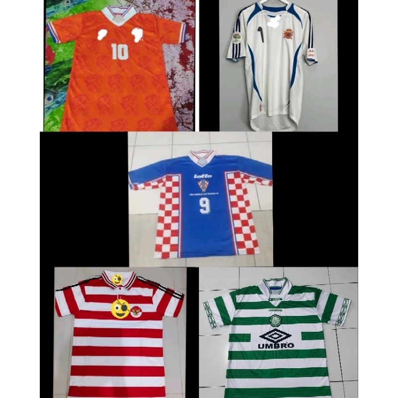 Jersey Kroasia 1998/Jersey Timnas Indonesia 1999 Printing/Jersey Belanda 1994 Home/Jersey Kiper Span