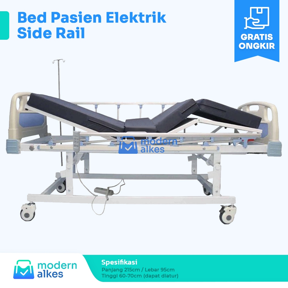 Bed Pasien Elektrik Side Rail ABS - Bed Pasien Elektrik Rumah Sakit Side Rail - Rajang Pasien Elektr