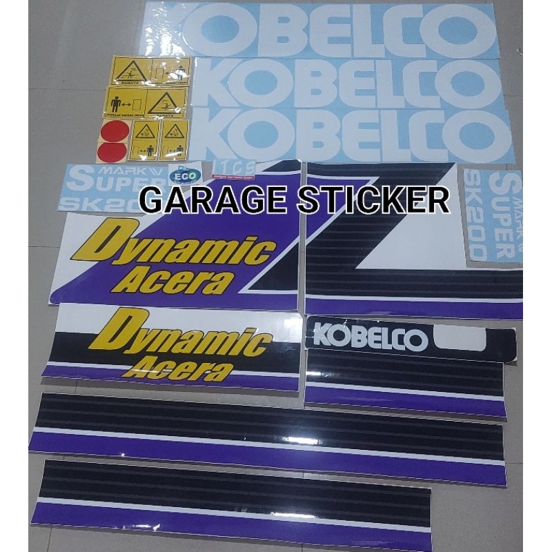 STICKER EXCAVATORS KOBELCO SK 200 DINAMIC ACERA