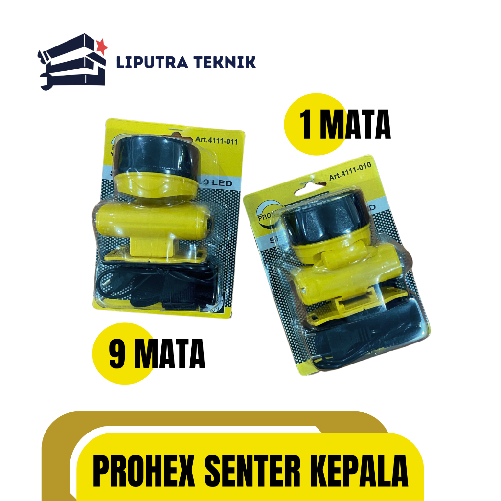 Senter Kepala LED PROHEX 1 mata / 9 mata