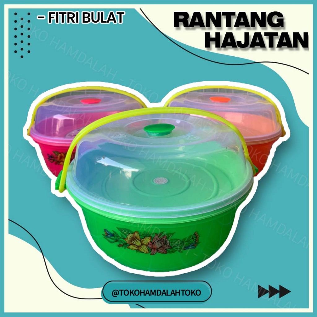 RANTANG BERKATAN BULAT FITRI / RANTANG SUSUN 2 / RANTANG PLASTIK / RANTANG HAJATAN