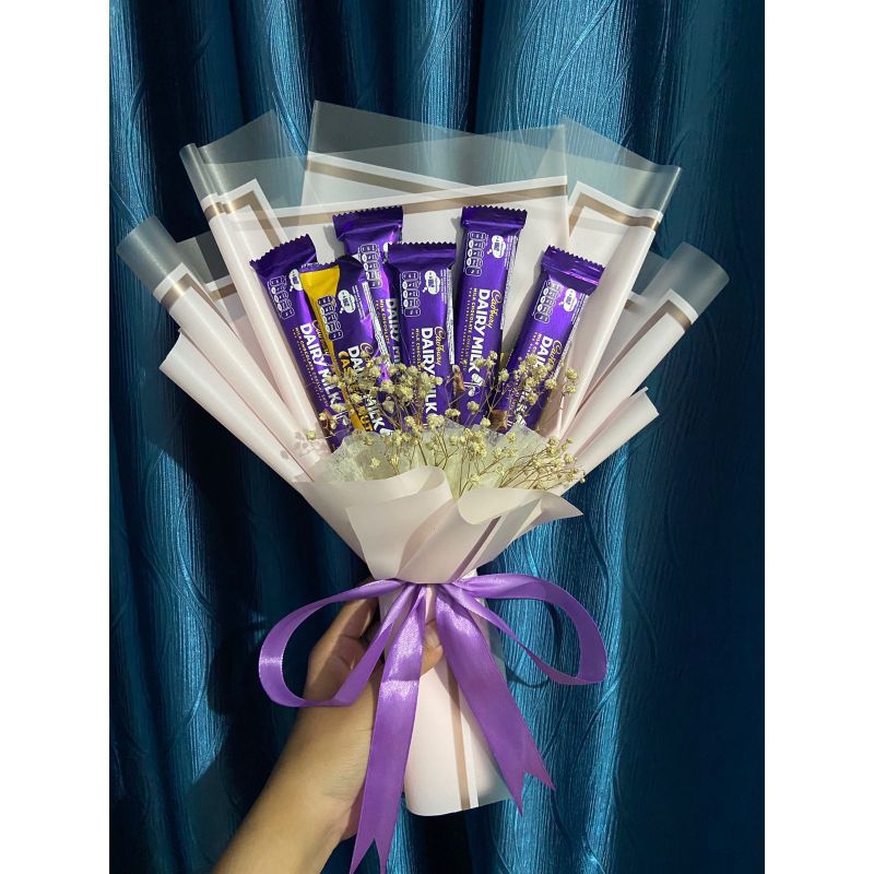 

buket coklat coklat dairy milk / silverqueen / cadbury