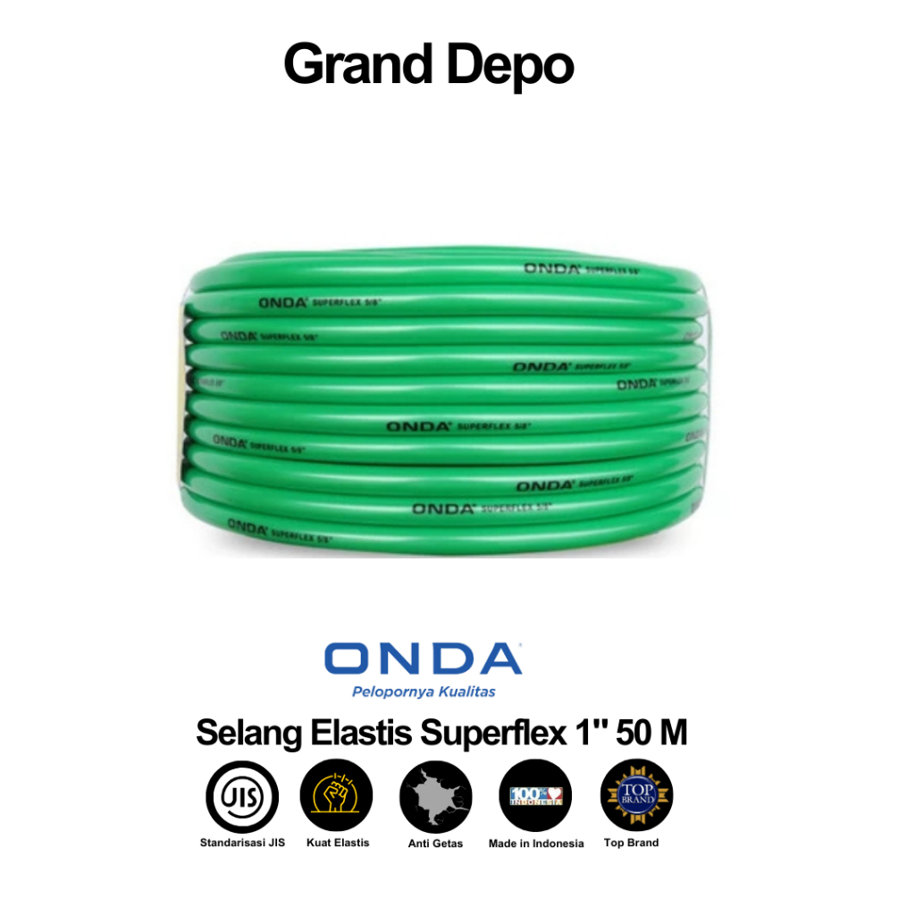 Onda Selang Air Elastis Superflex 1" 50 Meter