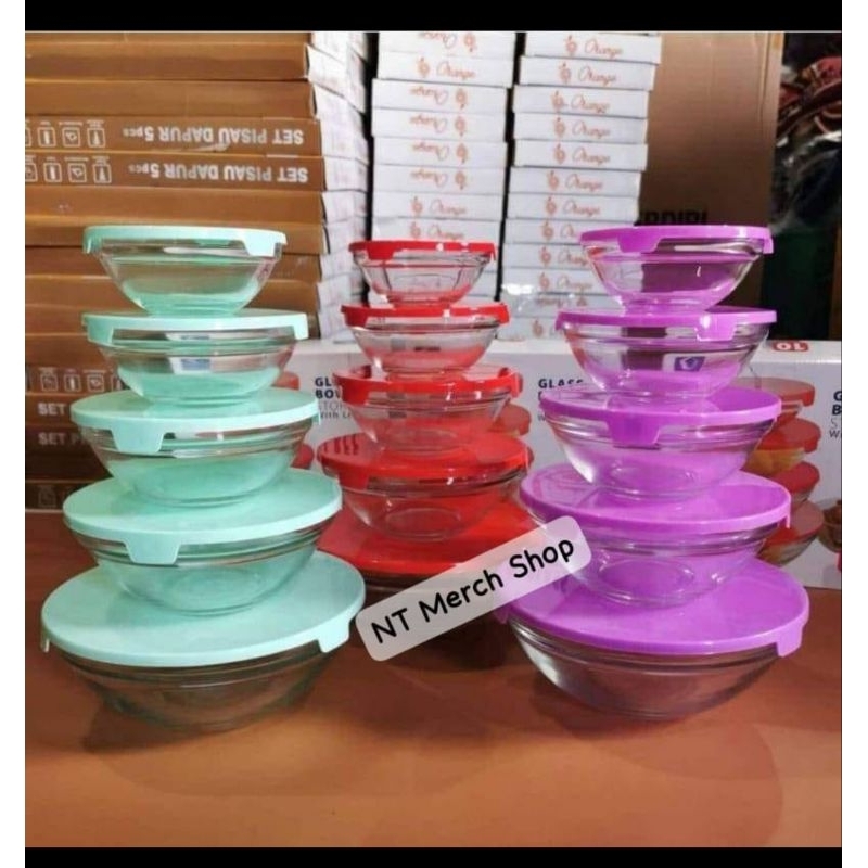 NT Merch Shop - mangkok bowl susun / mangkok kaca susun