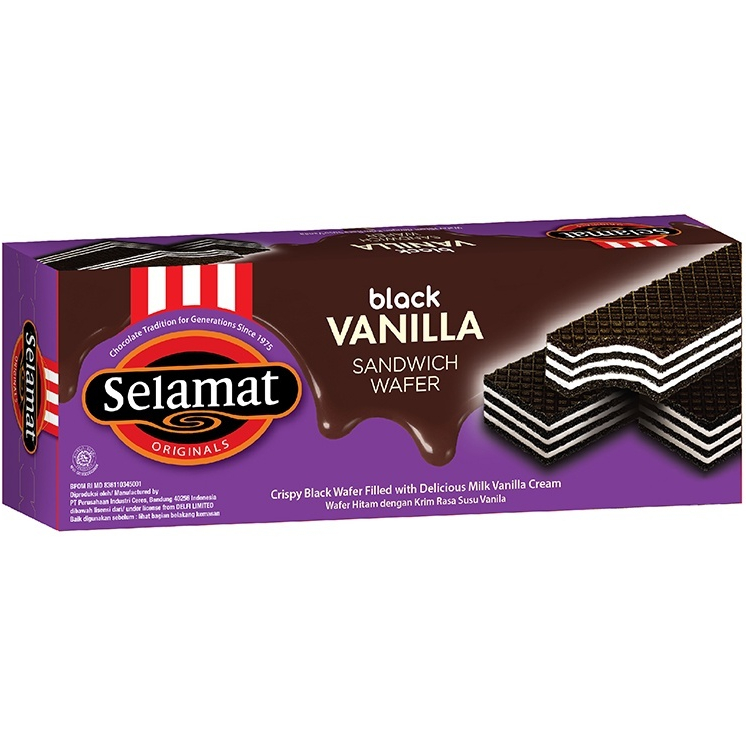 

Selamat Sandwich Wafer Black Vanilla 145 g