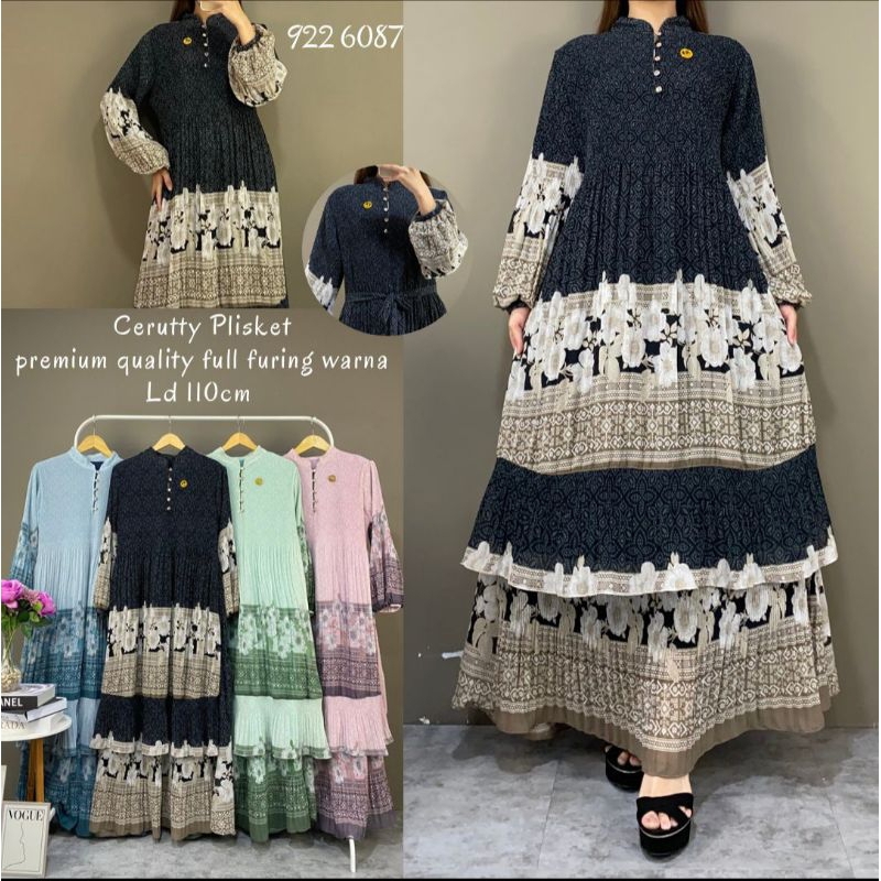 RYANA DRESS CERUTY PLISKET PREMIUM-DRESS CERUTY FULL PLISKET-FULL FURING