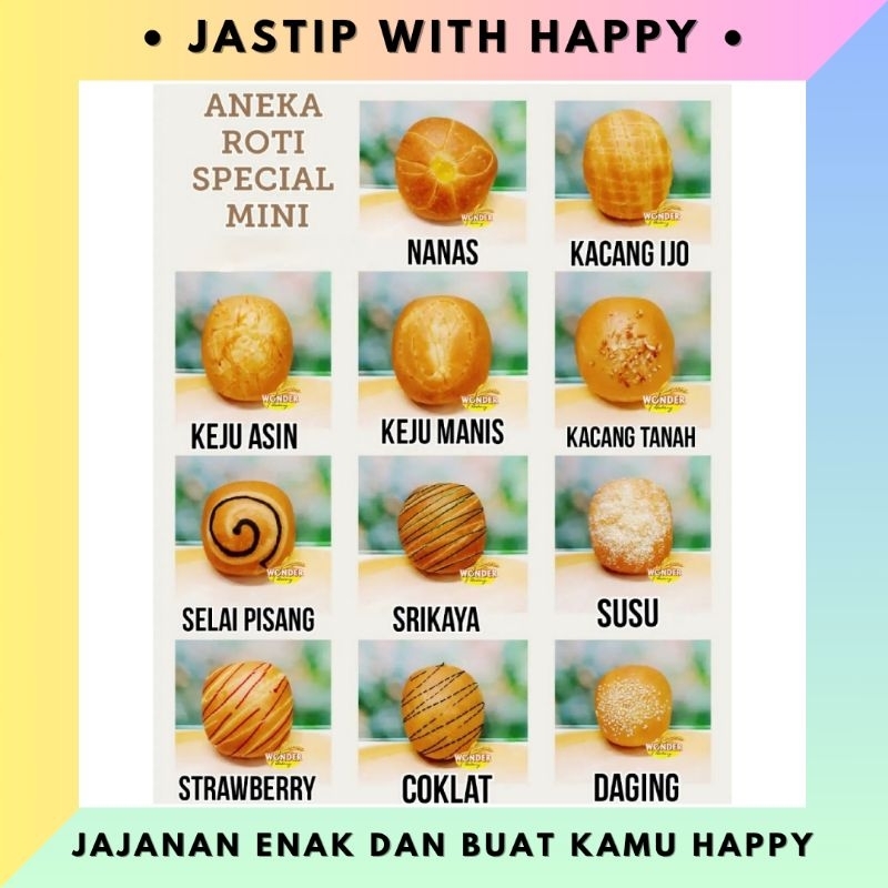 

Roti Satuan Mini Wonder Bakery Salatiga (MINIM BELI 4PCS)