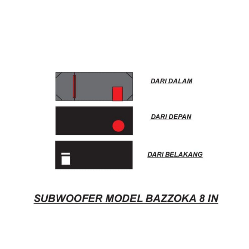 Subwoofer aktif bazzoka 8inch double