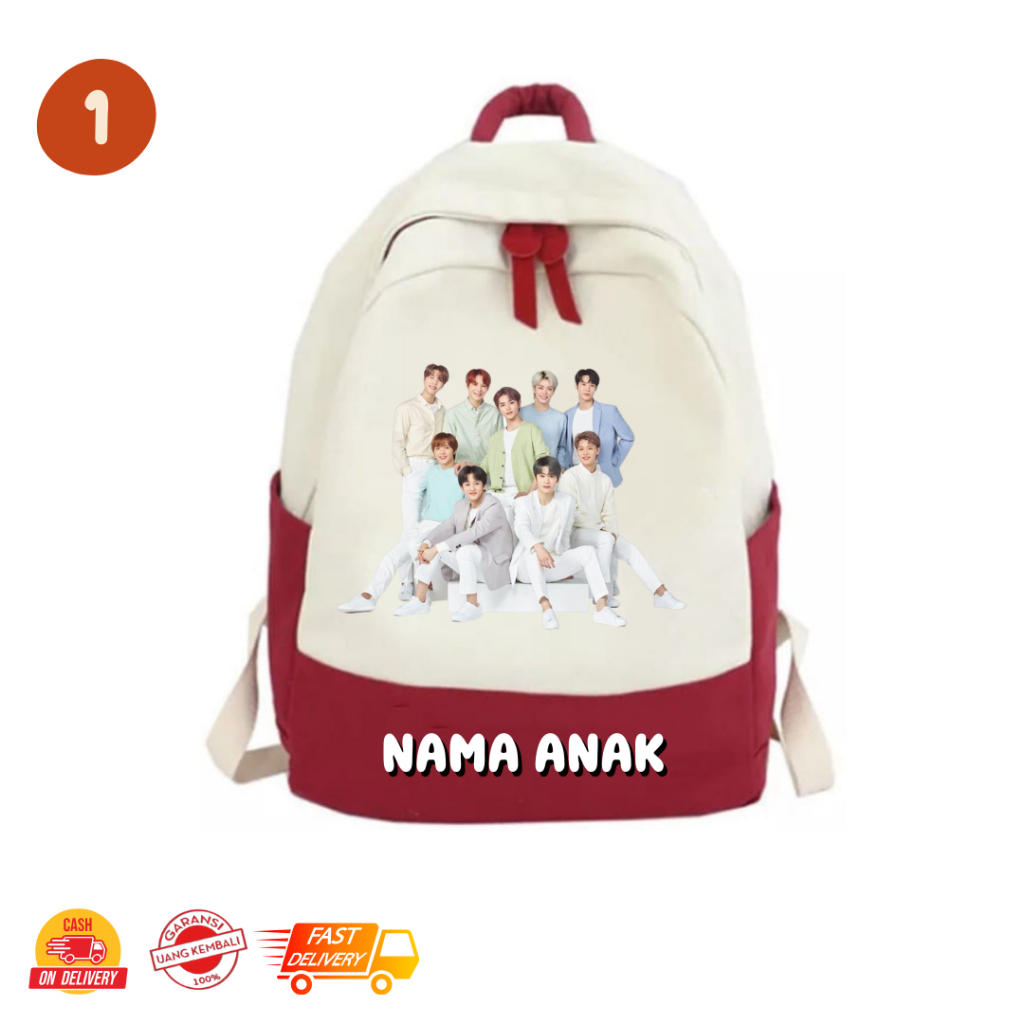 MamacaBagz / NCT 127 - Tas Ngaji Anak - Tas Anak Muslim - Tas Ransel Custom Anak - Tas Ransel Anak P