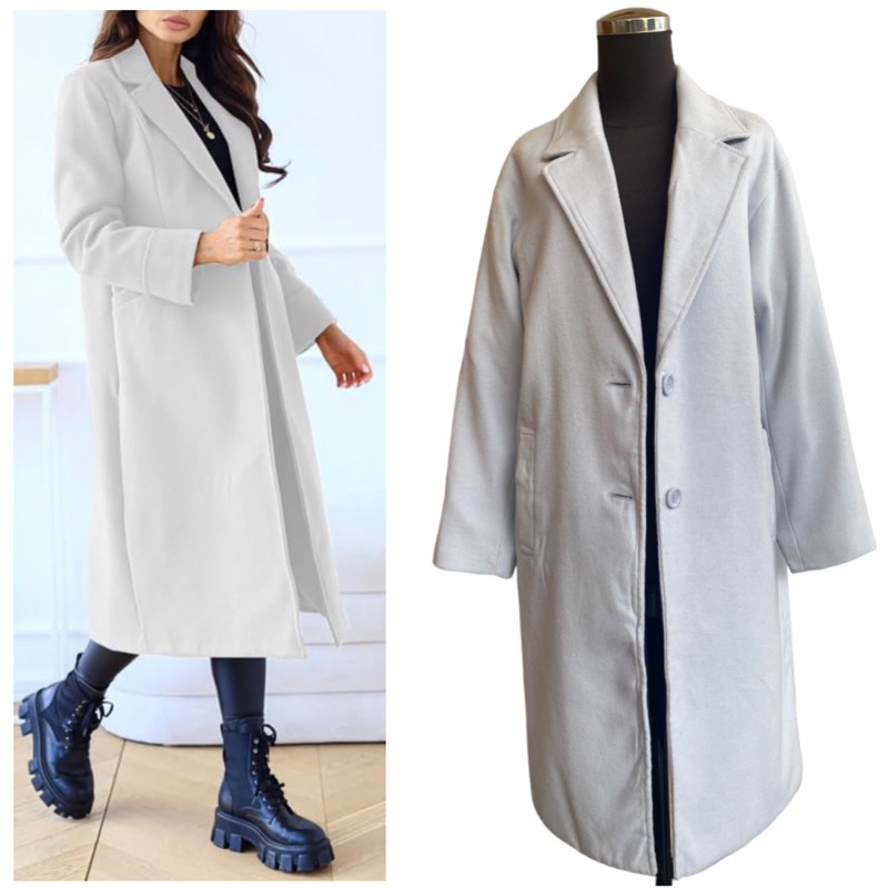 Coat wool soft blue brand Colza