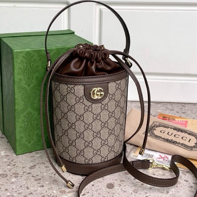 Gc Ophidia mini bucket bag woman with box/tas serut guccii wanita terbaru