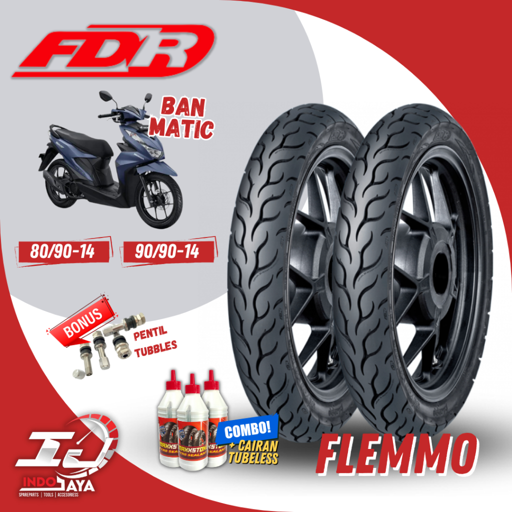 [READY COD] BAN FDR FLEMMO 80/90-14 - 90/90-14 RING 14 / BAN FDR TUBELESS TUBLES RING 14 ( 80/90-14 