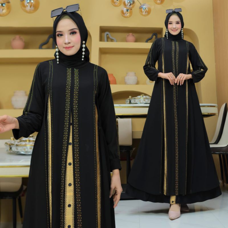 Gamis Elegan Ataya Hitam