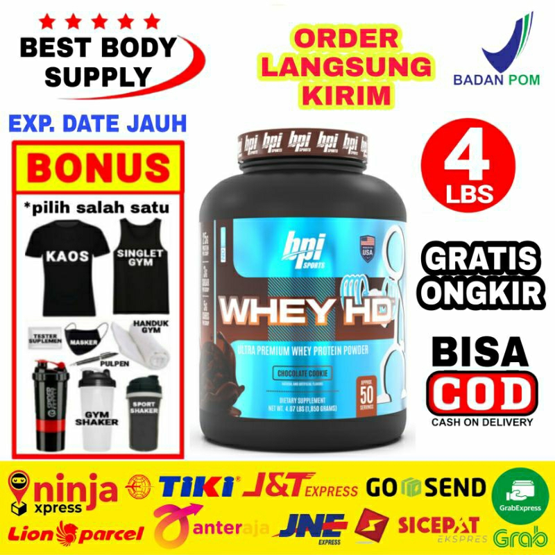 BPI Whey HD 4 Lbs 4Lbs 4Lb 4 Lb BPI Sports Whey HD Susu Whey Protein BPI Suplemen Fitness BPOM