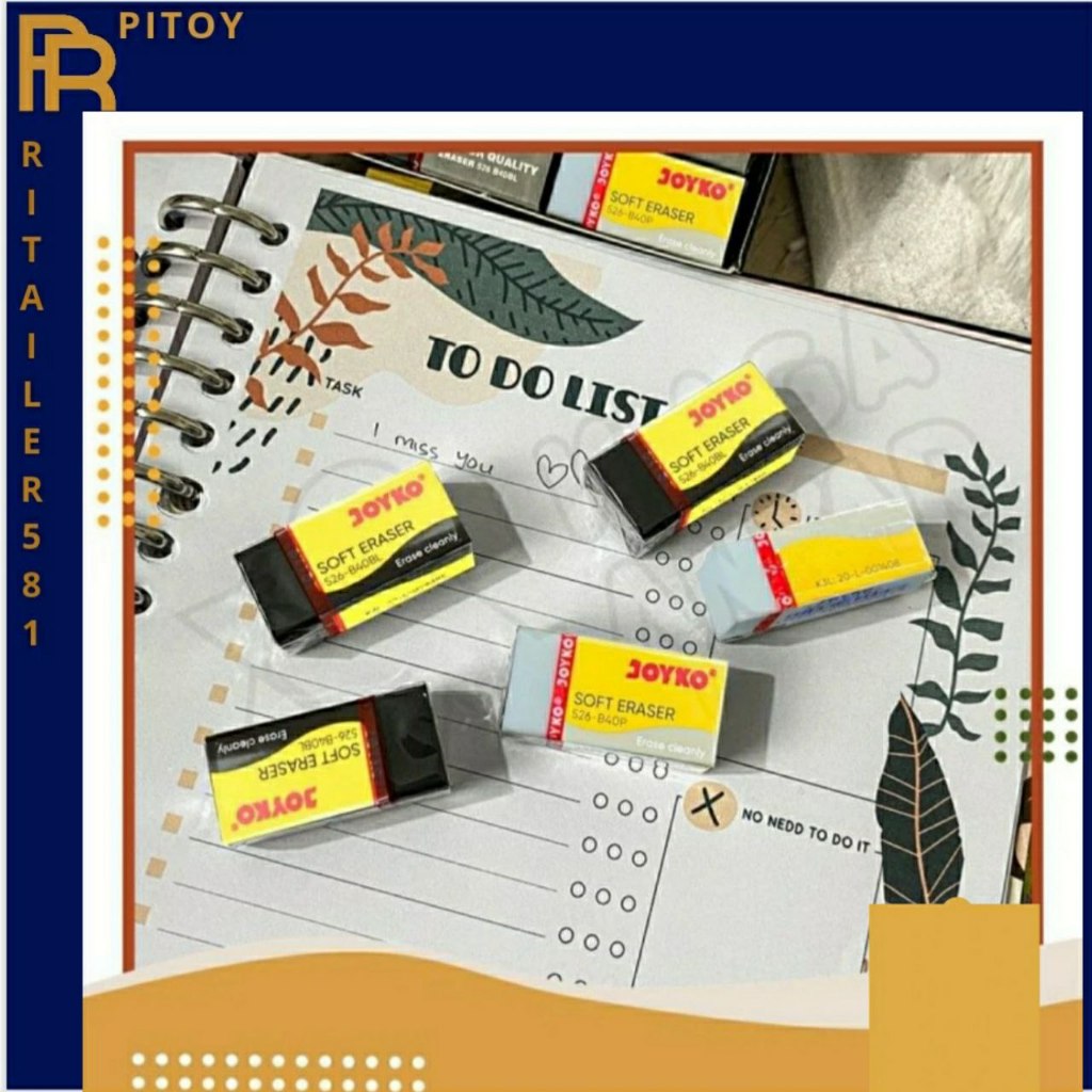 

Joyko Eraser 526 B4OBI/ Penghapus Joyko Hitam/ Putih - Hitam