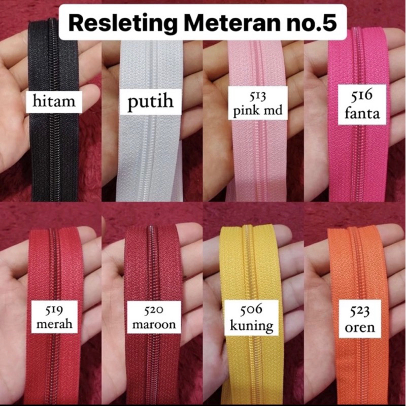 Resleting Meteran YKK (Tanpa kepala) 50cm